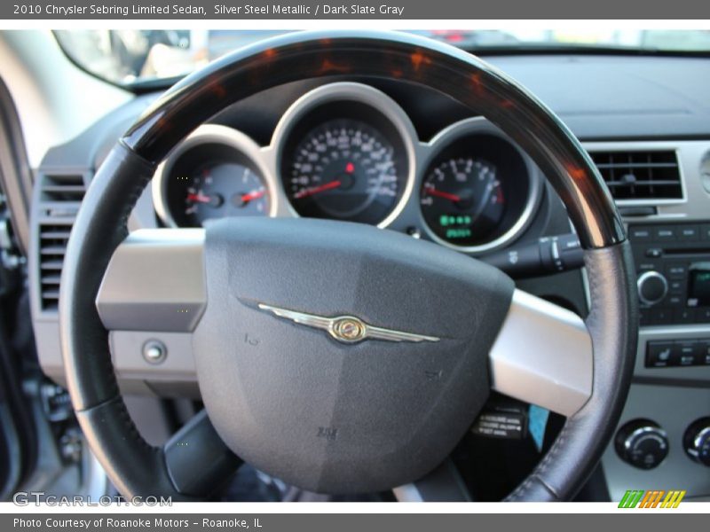 Silver Steel Metallic / Dark Slate Gray 2010 Chrysler Sebring Limited Sedan