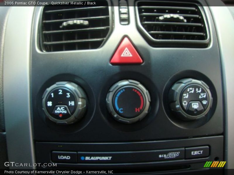 Controls of 2006 GTO Coupe