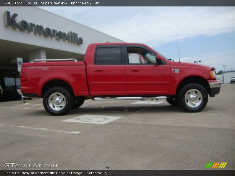 Bright Red / Tan 2001 Ford F150 XLT SuperCrew 4x4