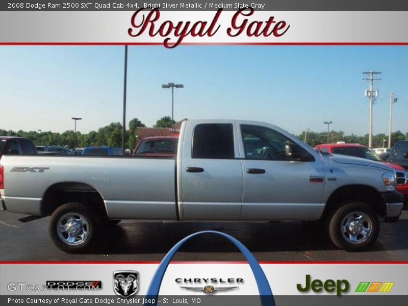 Bright Silver Metallic / Medium Slate Gray 2008 Dodge Ram 2500 SXT Quad Cab 4x4