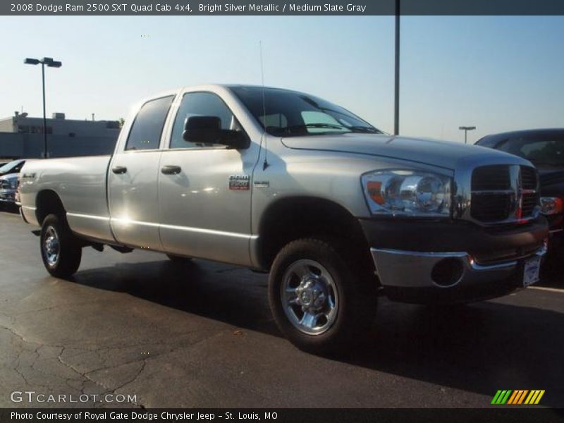 Bright Silver Metallic / Medium Slate Gray 2008 Dodge Ram 2500 SXT Quad Cab 4x4