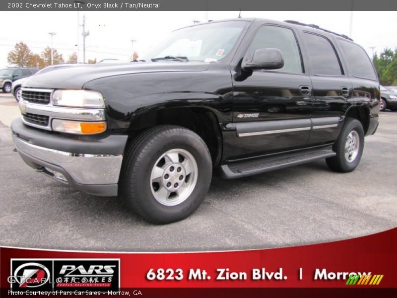 Onyx Black / Tan/Neutral 2002 Chevrolet Tahoe LT