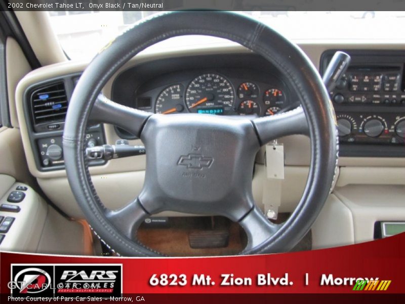 Onyx Black / Tan/Neutral 2002 Chevrolet Tahoe LT