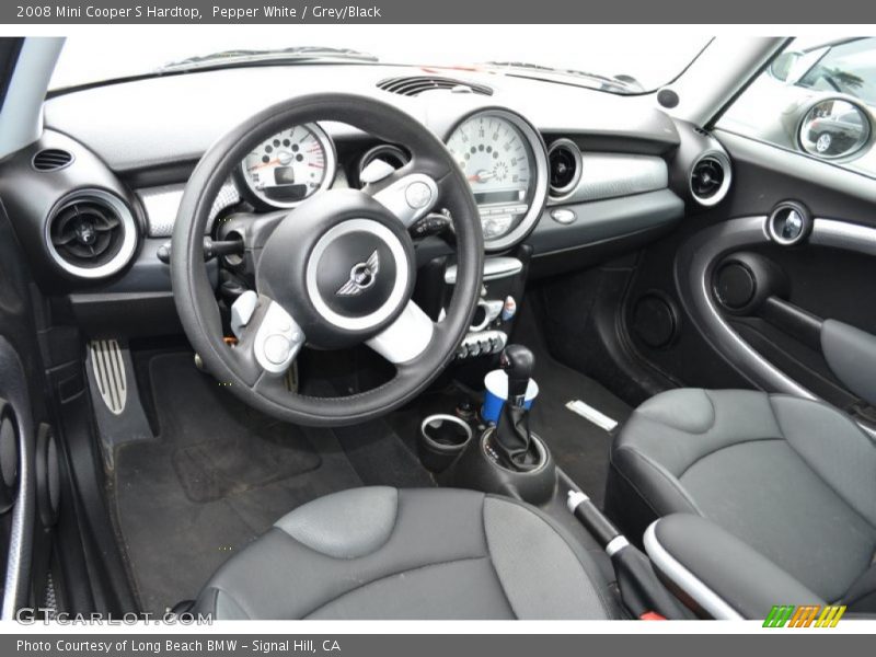 Pepper White / Grey/Black 2008 Mini Cooper S Hardtop