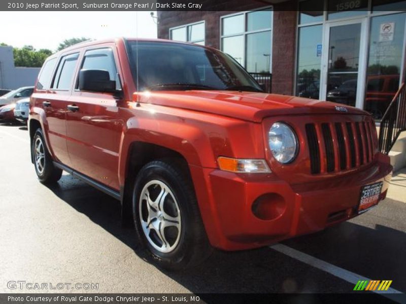Sunburst Orange Pearl / Dark Slate Gray 2010 Jeep Patriot Sport