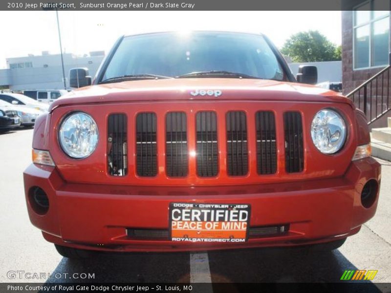 Sunburst Orange Pearl / Dark Slate Gray 2010 Jeep Patriot Sport
