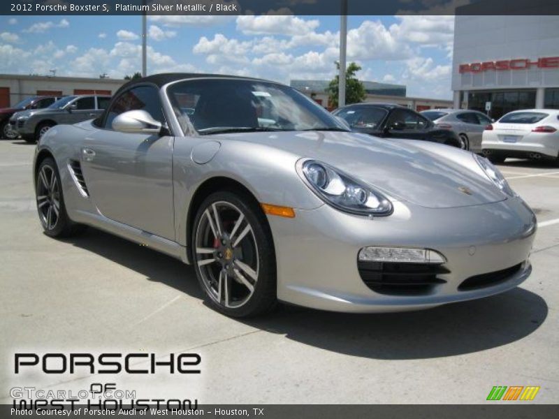 Platinum Silver Metallic / Black 2012 Porsche Boxster S