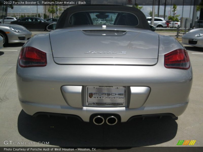 Platinum Silver Metallic / Black 2012 Porsche Boxster S