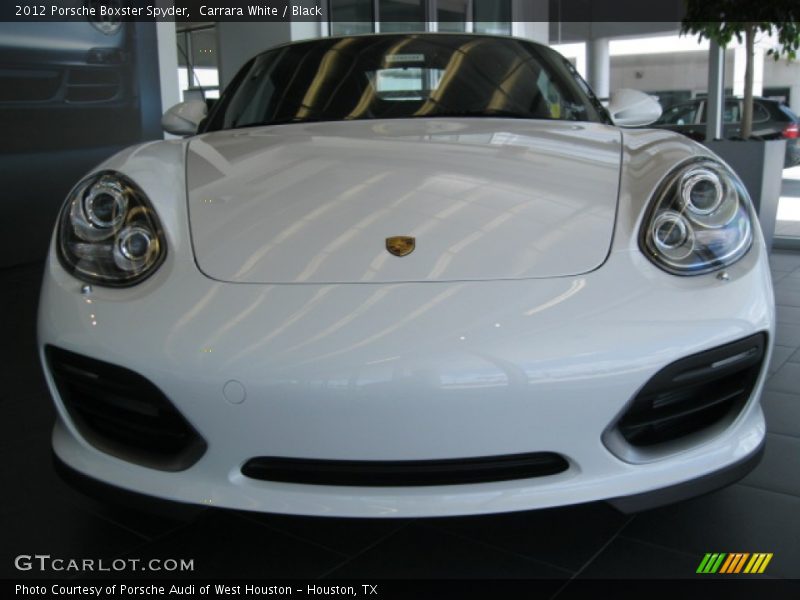 Carrara White / Black 2012 Porsche Boxster Spyder