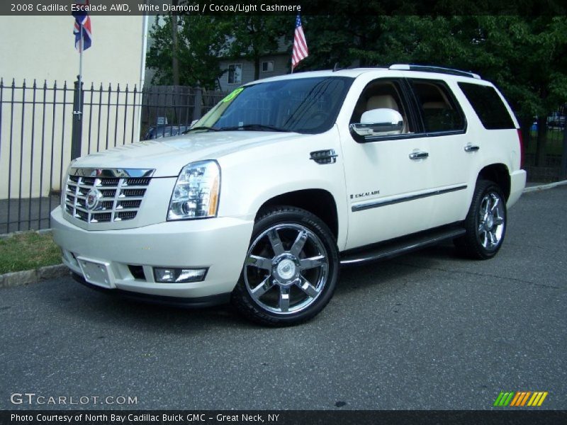 White Diamond / Cocoa/Light Cashmere 2008 Cadillac Escalade AWD