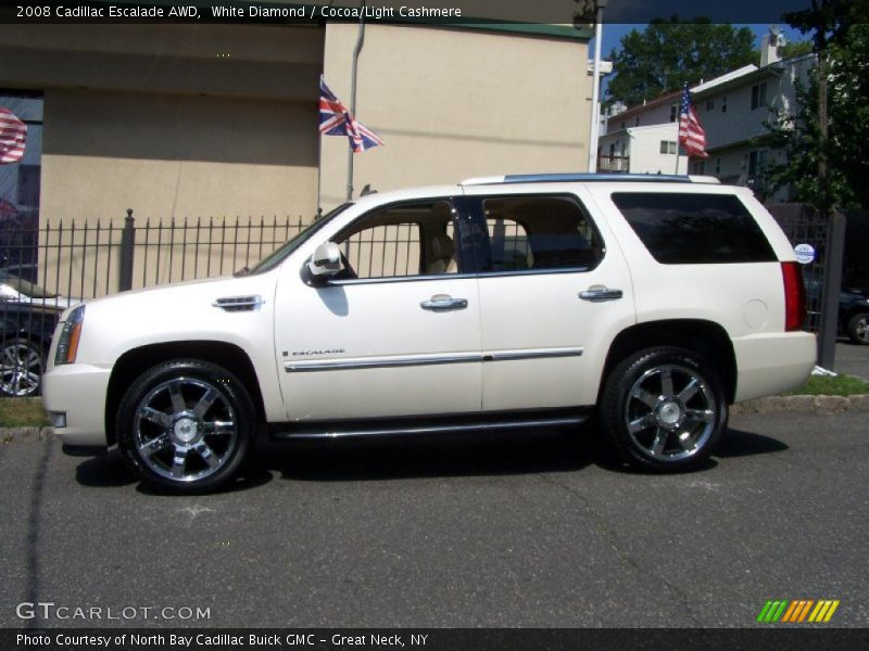 White Diamond / Cocoa/Light Cashmere 2008 Cadillac Escalade AWD