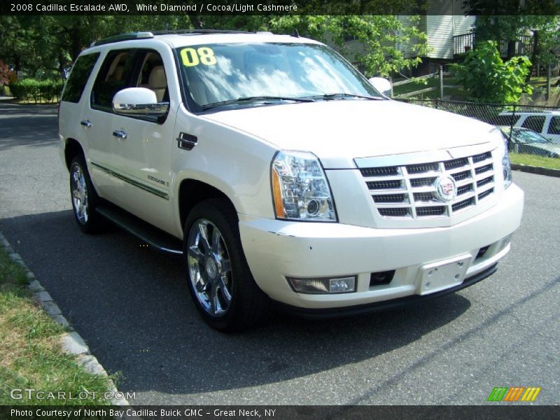 White Diamond / Cocoa/Light Cashmere 2008 Cadillac Escalade AWD