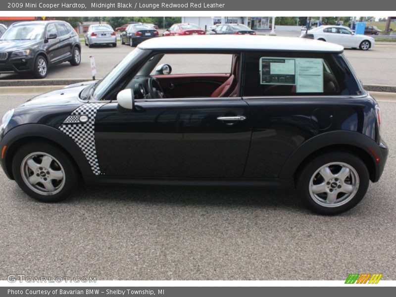 Midnight Black / Lounge Redwood Red Leather 2009 Mini Cooper Hardtop