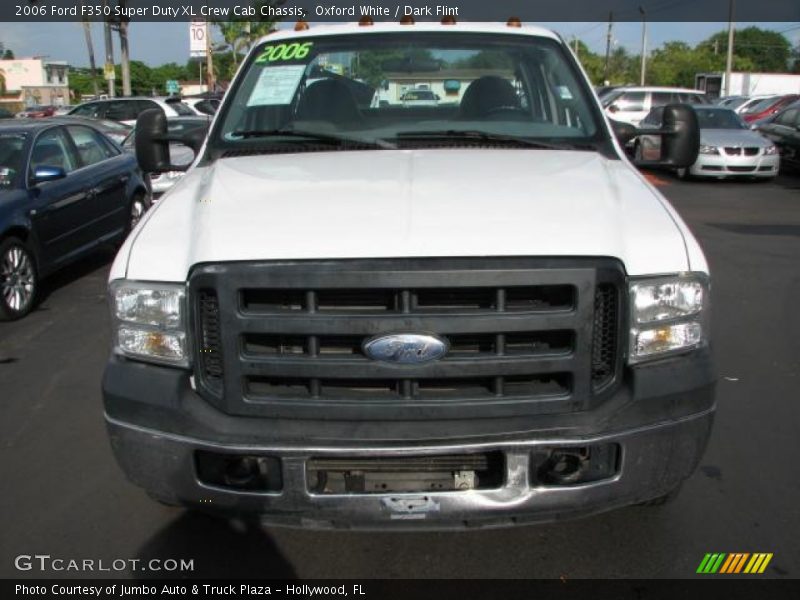 Oxford White / Dark Flint 2006 Ford F350 Super Duty XL Crew Cab Chassis