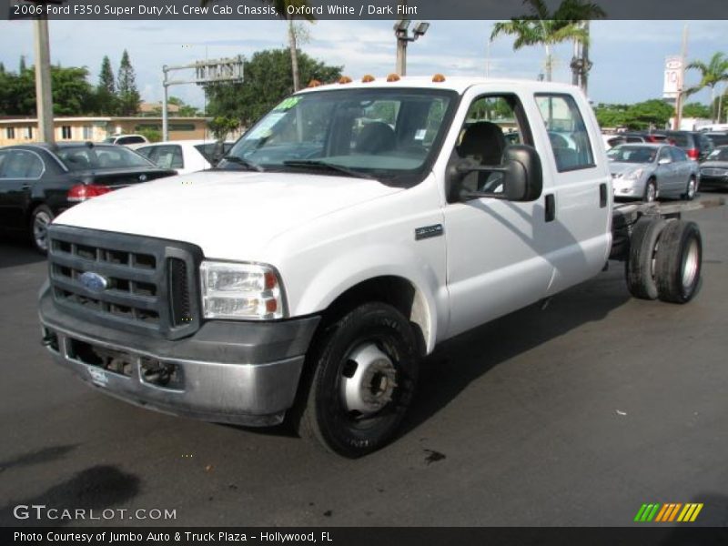Oxford White / Dark Flint 2006 Ford F350 Super Duty XL Crew Cab Chassis