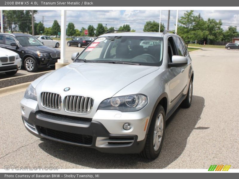 Titanium Silver Metallic / Black 2008 BMW X5 4.8i
