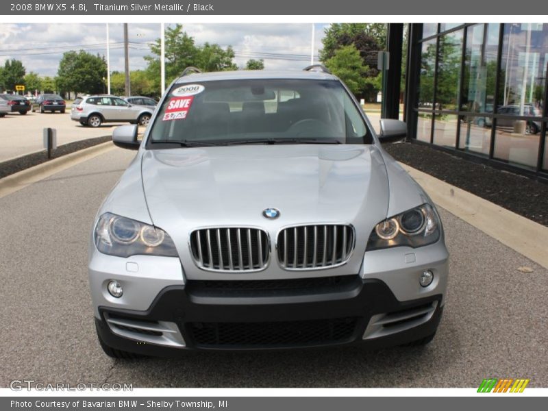 Titanium Silver Metallic / Black 2008 BMW X5 4.8i