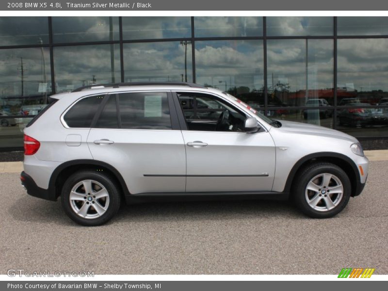 Titanium Silver Metallic / Black 2008 BMW X5 4.8i
