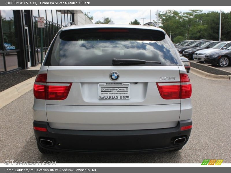 Titanium Silver Metallic / Black 2008 BMW X5 4.8i
