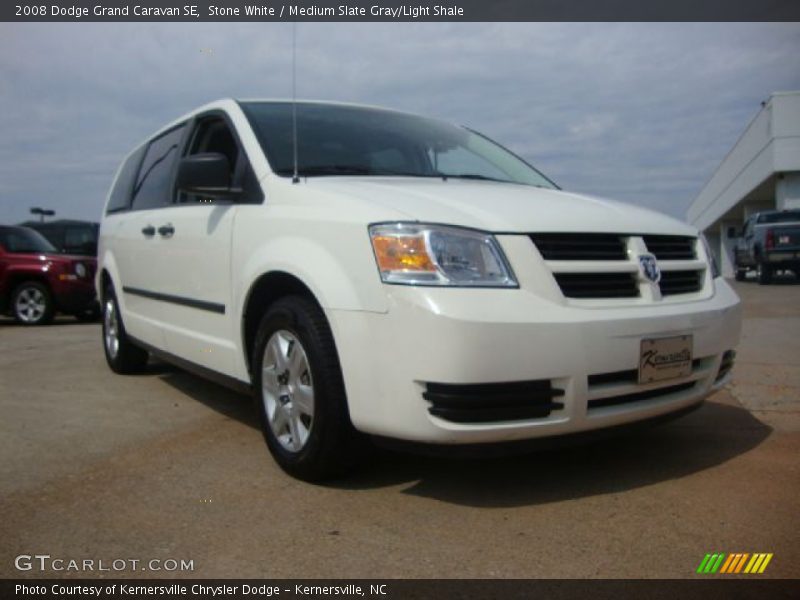 Stone White / Medium Slate Gray/Light Shale 2008 Dodge Grand Caravan SE