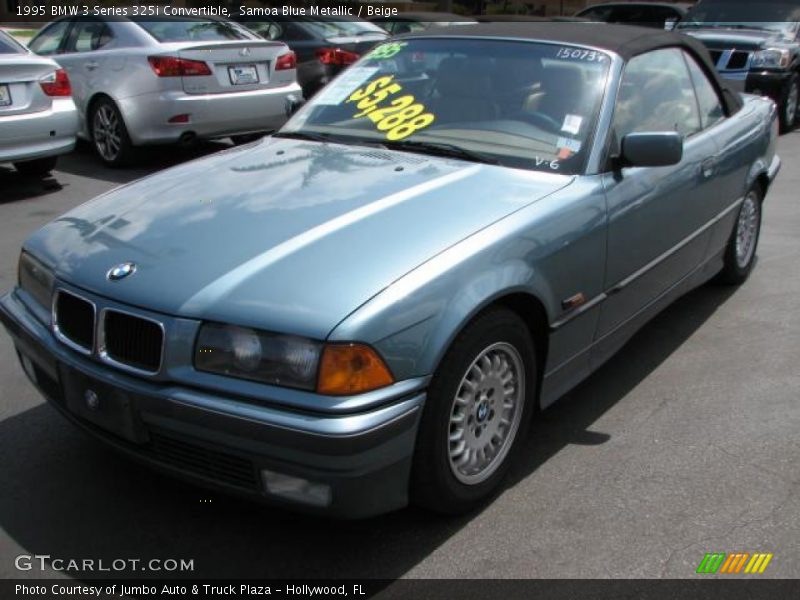 Samoa Blue Metallic / Beige 1995 BMW 3 Series 325i Convertible