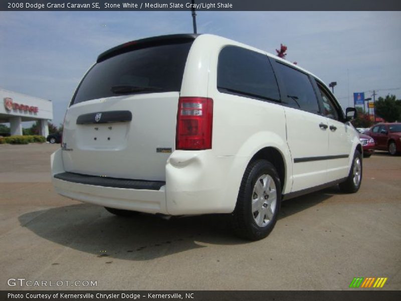 Stone White / Medium Slate Gray/Light Shale 2008 Dodge Grand Caravan SE