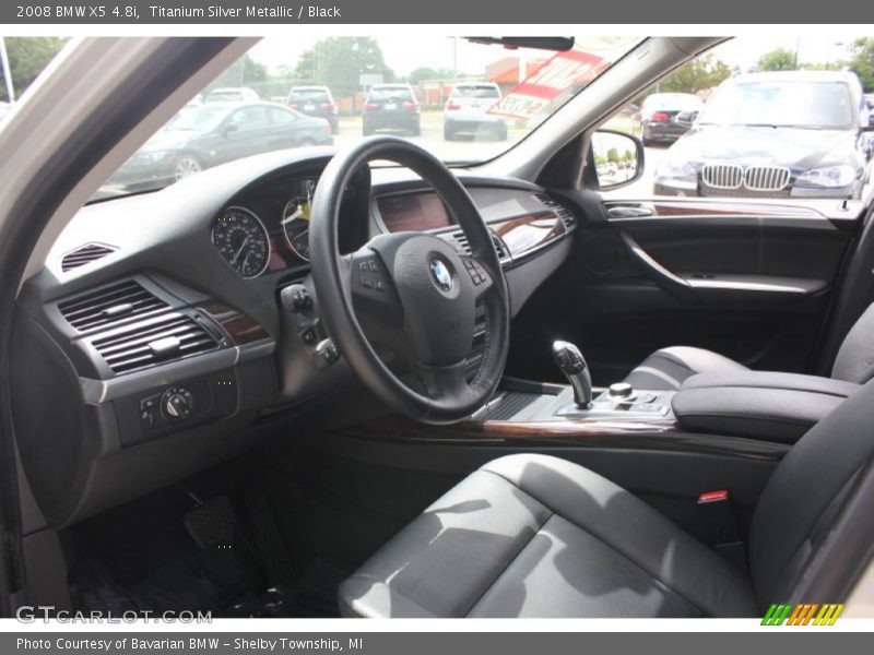 Titanium Silver Metallic / Black 2008 BMW X5 4.8i