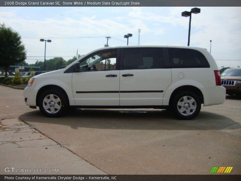 Stone White / Medium Slate Gray/Light Shale 2008 Dodge Grand Caravan SE