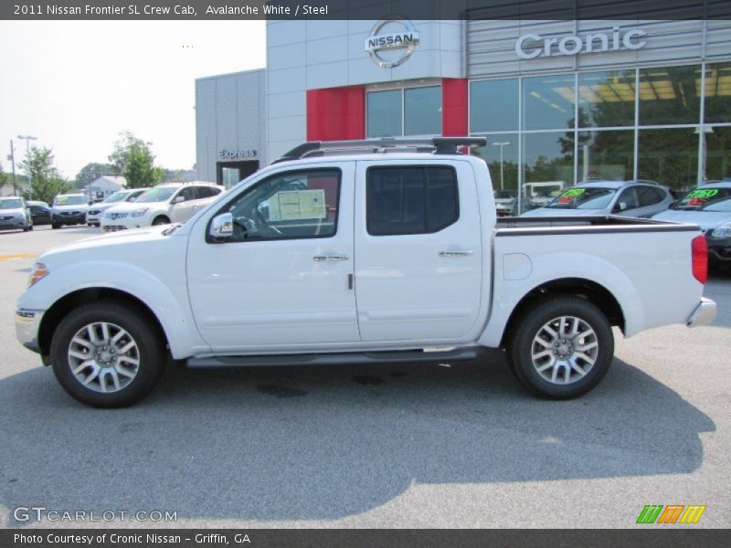 Avalanche White / Steel 2011 Nissan Frontier SL Crew Cab