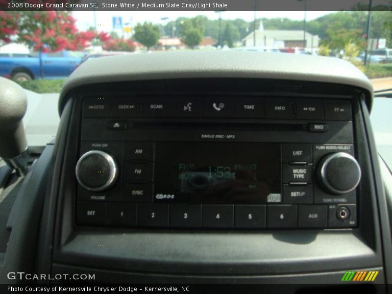 Stone White / Medium Slate Gray/Light Shale 2008 Dodge Grand Caravan SE