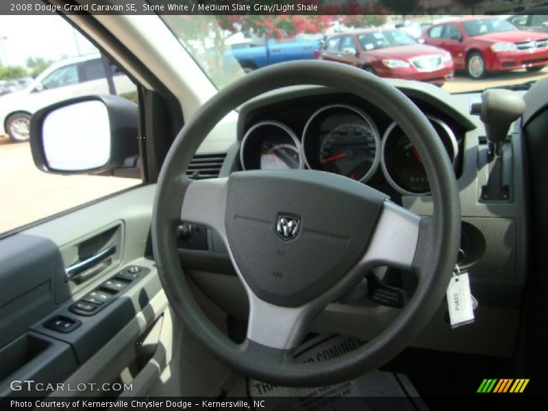 Stone White / Medium Slate Gray/Light Shale 2008 Dodge Grand Caravan SE