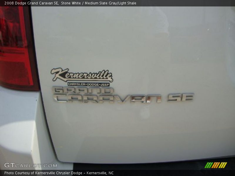 Stone White / Medium Slate Gray/Light Shale 2008 Dodge Grand Caravan SE