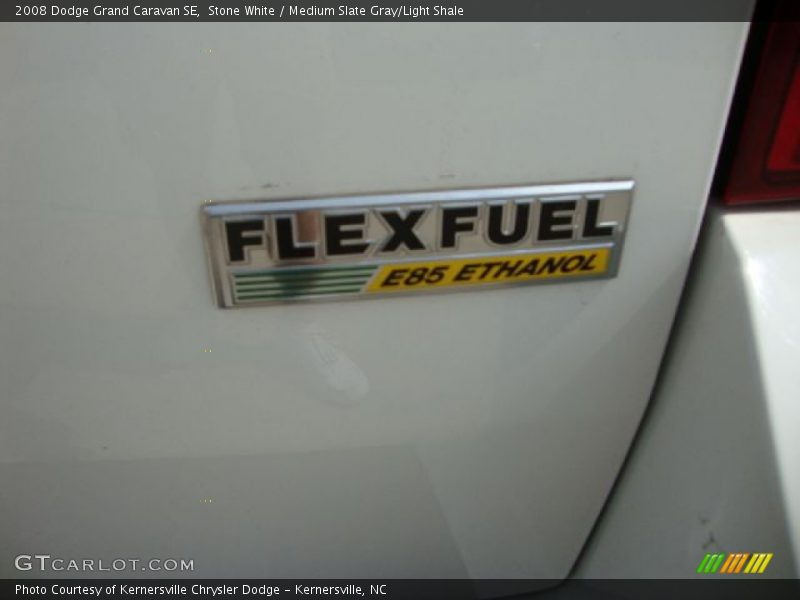 Stone White / Medium Slate Gray/Light Shale 2008 Dodge Grand Caravan SE