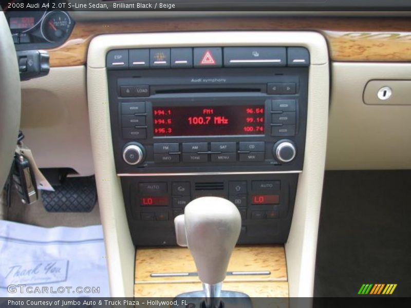 Brilliant Black / Beige 2008 Audi A4 2.0T S-Line Sedan