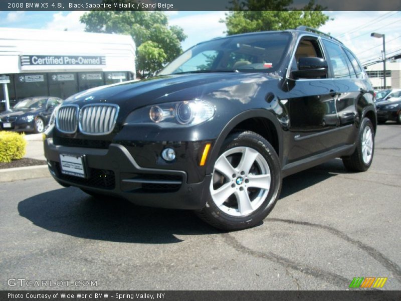Black Sapphire Metallic / Sand Beige 2008 BMW X5 4.8i