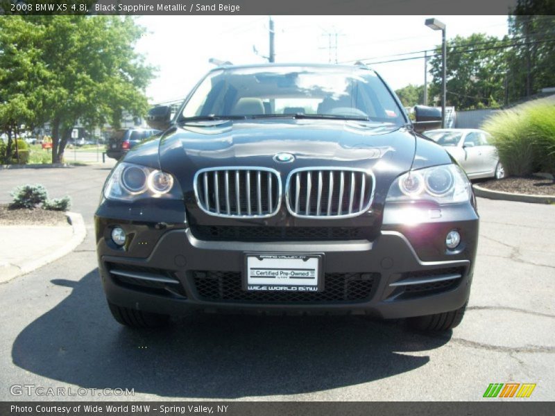 Black Sapphire Metallic / Sand Beige 2008 BMW X5 4.8i