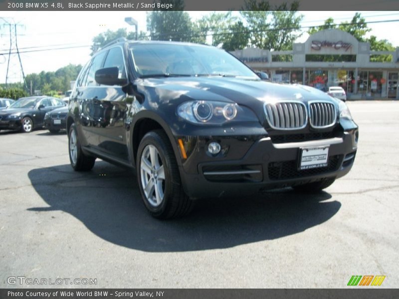 Black Sapphire Metallic / Sand Beige 2008 BMW X5 4.8i