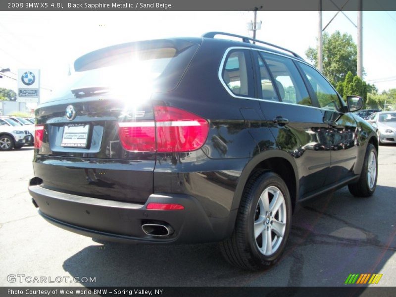 Black Sapphire Metallic / Sand Beige 2008 BMW X5 4.8i