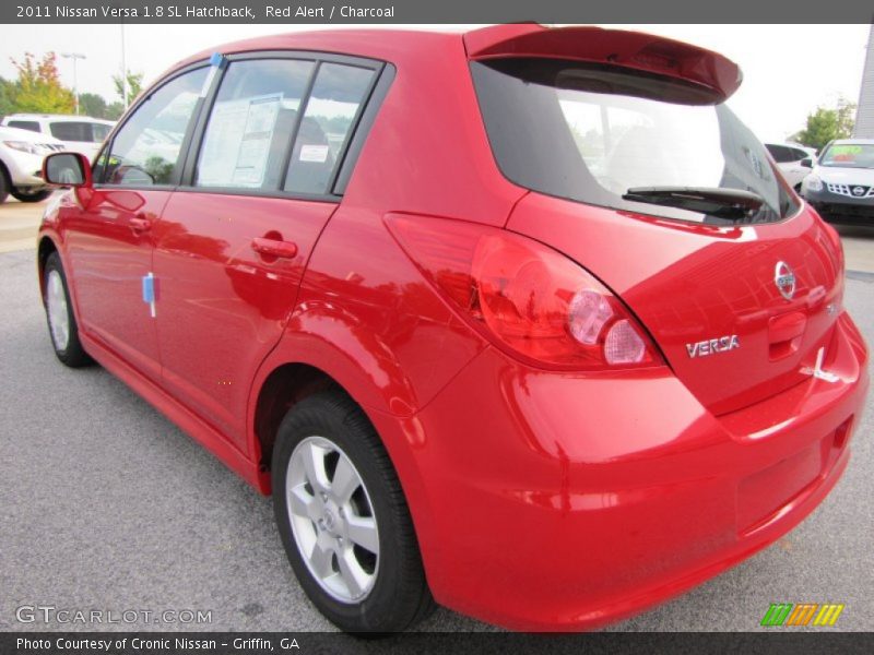 Red Alert / Charcoal 2011 Nissan Versa 1.8 SL Hatchback