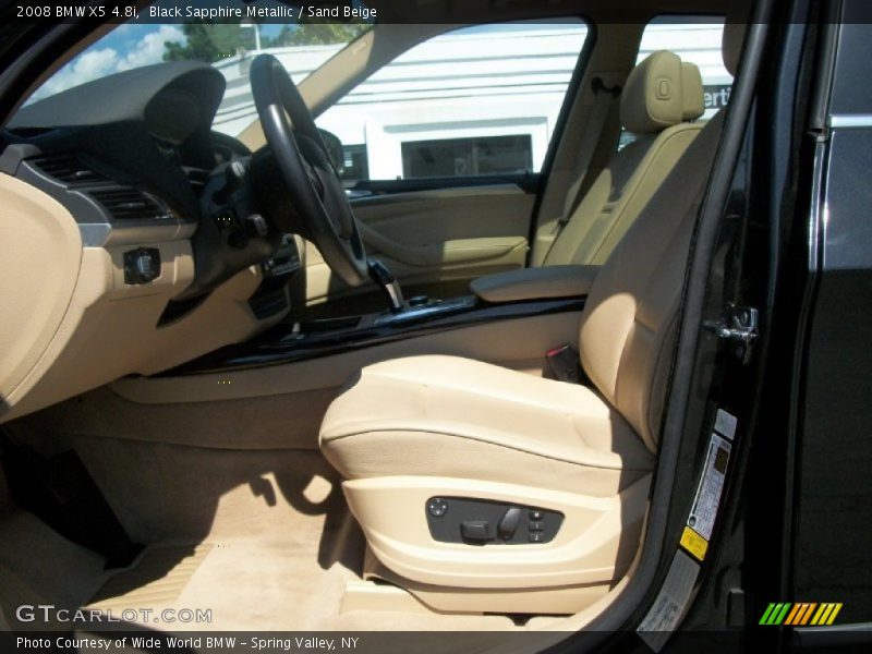 Black Sapphire Metallic / Sand Beige 2008 BMW X5 4.8i