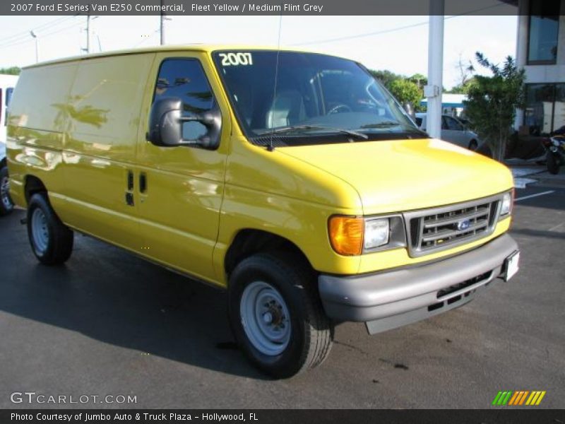 Fleet Yellow / Medium Flint Grey 2007 Ford E Series Van E250 Commercial