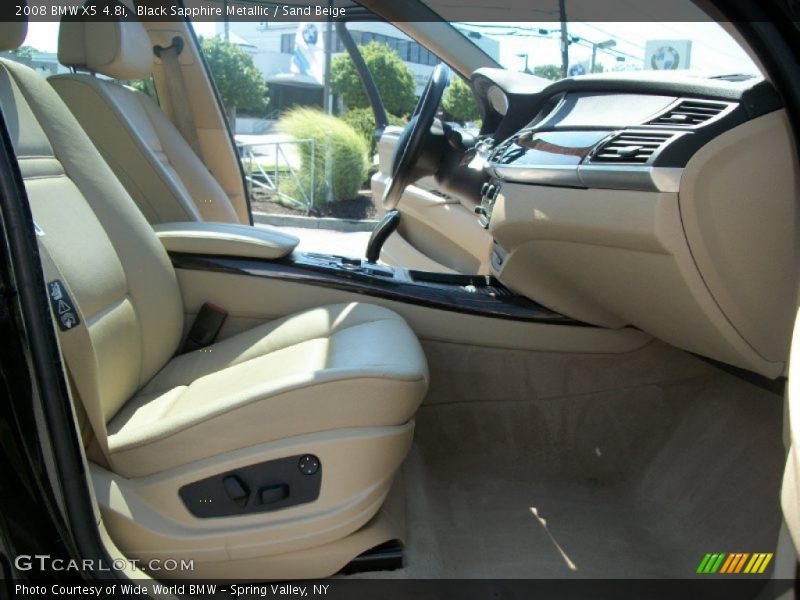 Black Sapphire Metallic / Sand Beige 2008 BMW X5 4.8i