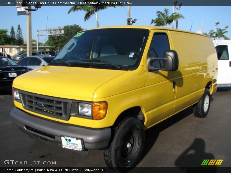 Fleet Yellow / Medium Flint Grey 2007 Ford E Series Van E250 Commercial