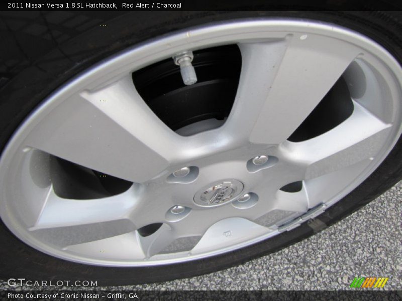 Red Alert / Charcoal 2011 Nissan Versa 1.8 SL Hatchback