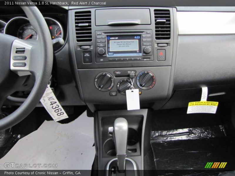 Red Alert / Charcoal 2011 Nissan Versa 1.8 SL Hatchback