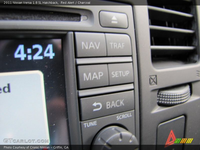 Red Alert / Charcoal 2011 Nissan Versa 1.8 SL Hatchback