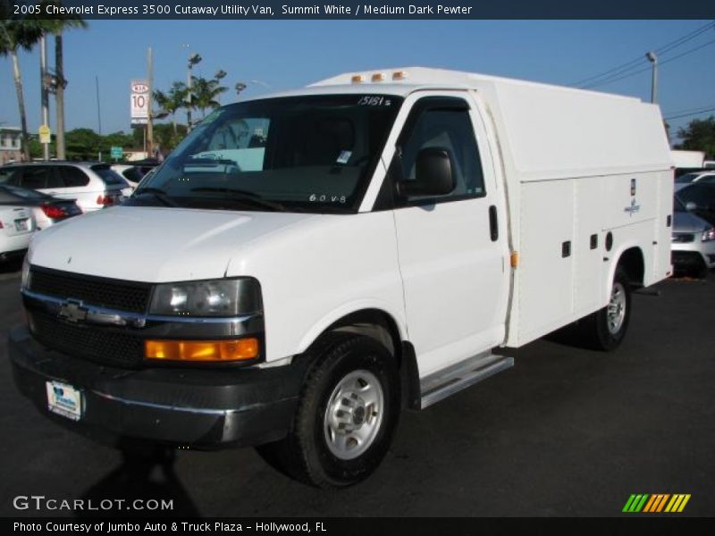Summit White / Medium Dark Pewter 2005 Chevrolet Express 3500 Cutaway Utility Van