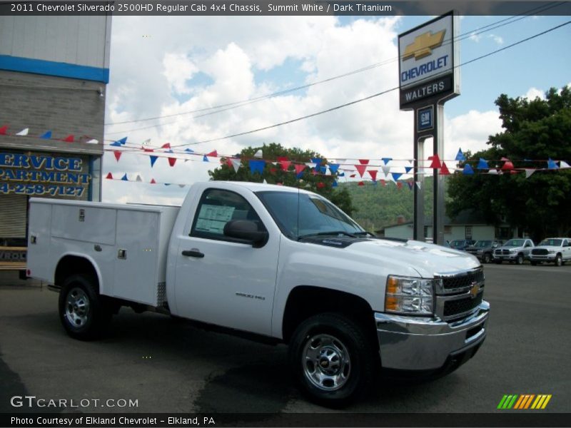 Summit White / Dark Titanium 2011 Chevrolet Silverado 2500HD Regular Cab 4x4 Chassis