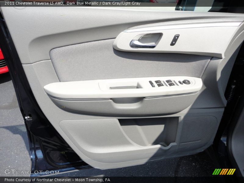 Dark Blue Metallic / Dark Gray/Light Gray 2011 Chevrolet Traverse LS AWD