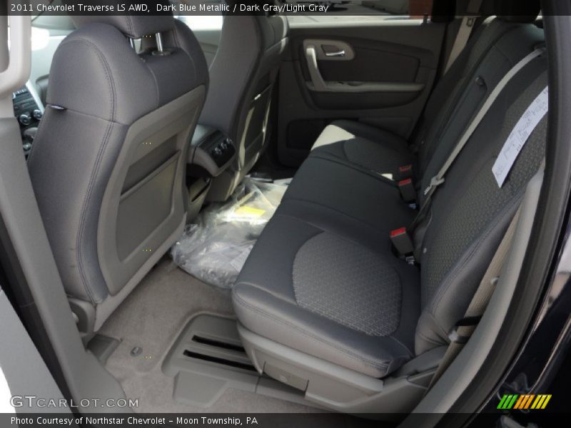Dark Blue Metallic / Dark Gray/Light Gray 2011 Chevrolet Traverse LS AWD